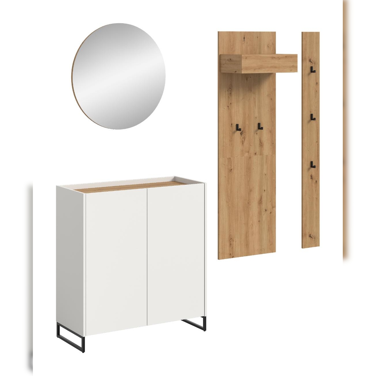 Ebuy24 Drive Garderobenmöbel Set D27 Weiß. Image