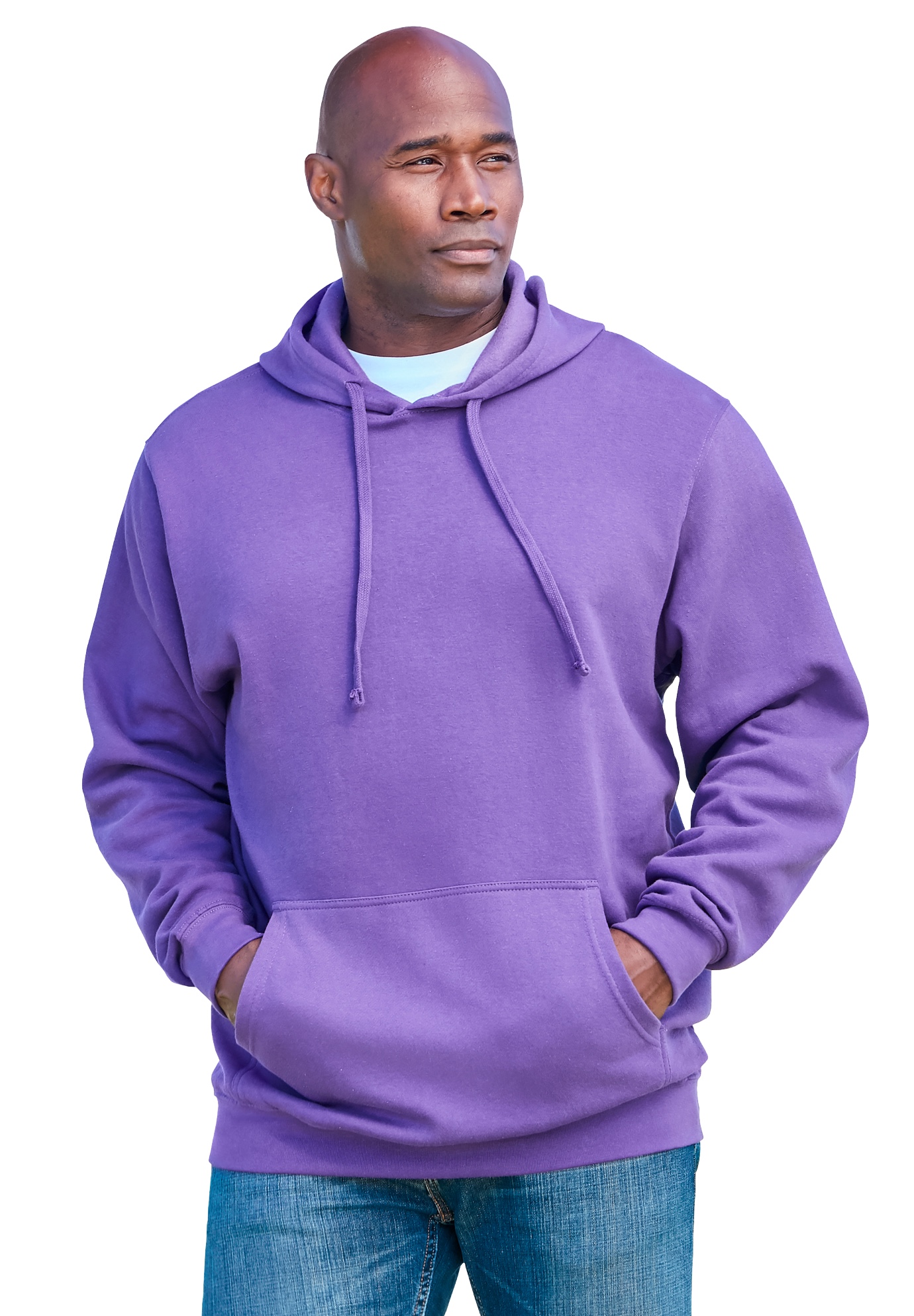 Plus Size Women's Fleece Pullover Hoodie by KingSize in Vintage Purple (Size 7XL)