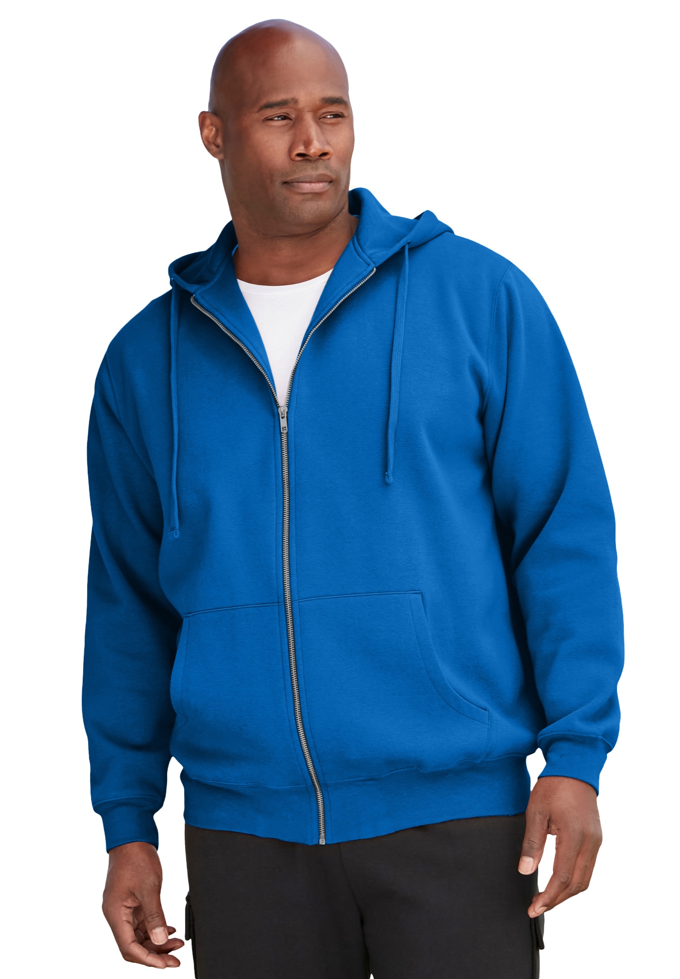 Plus Size Women's Fleece Zip-Front Hoodie by KingSize in Royal Blue (Size 8XL) Fleece Jacket