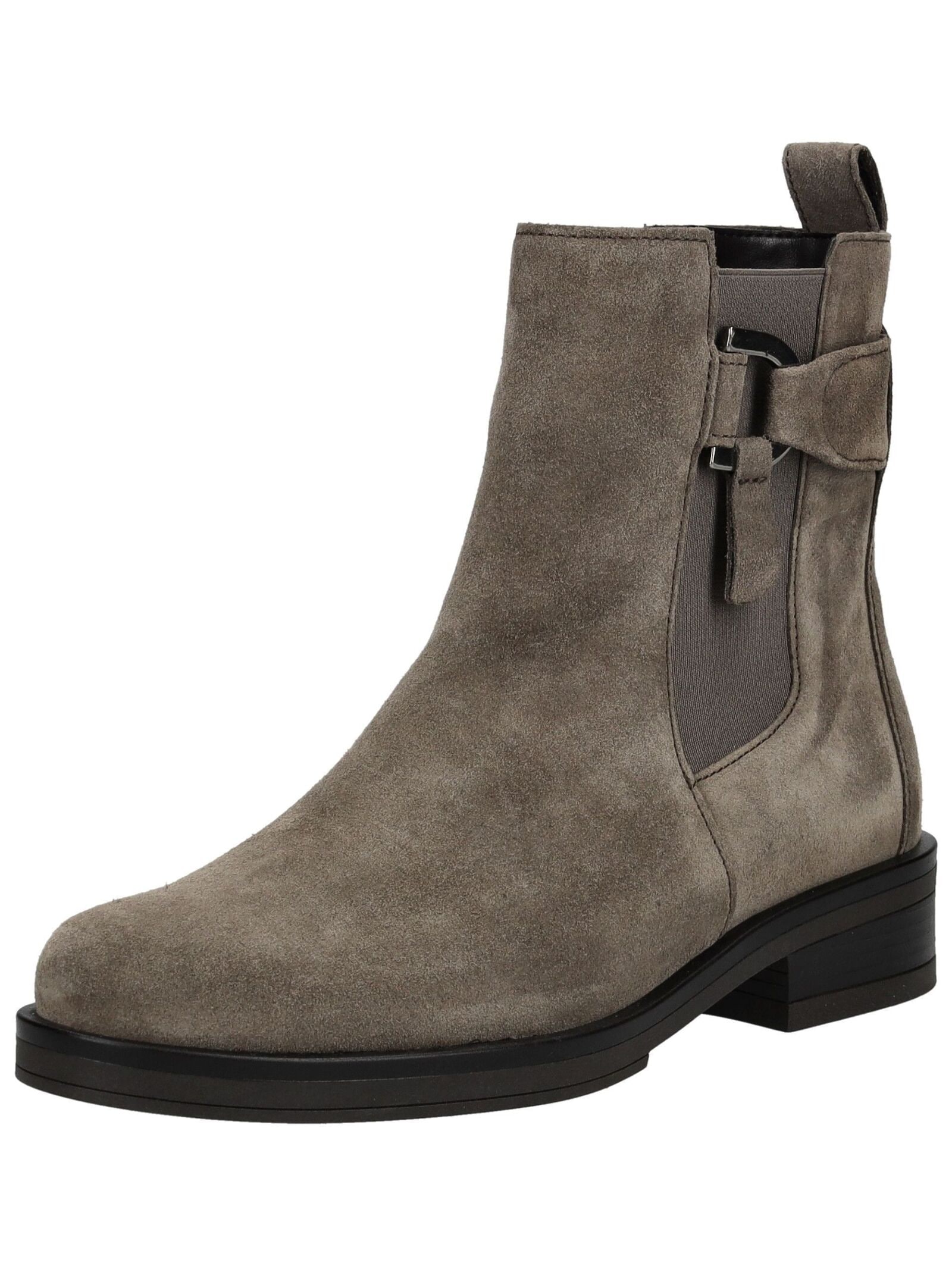 Stiefelette GABOR "Gabor Stiefelette Veloursleder/Textil", Damen, Gr. 38, braun, grau, Textil, Veloursleder, Schuhe Stiefelette