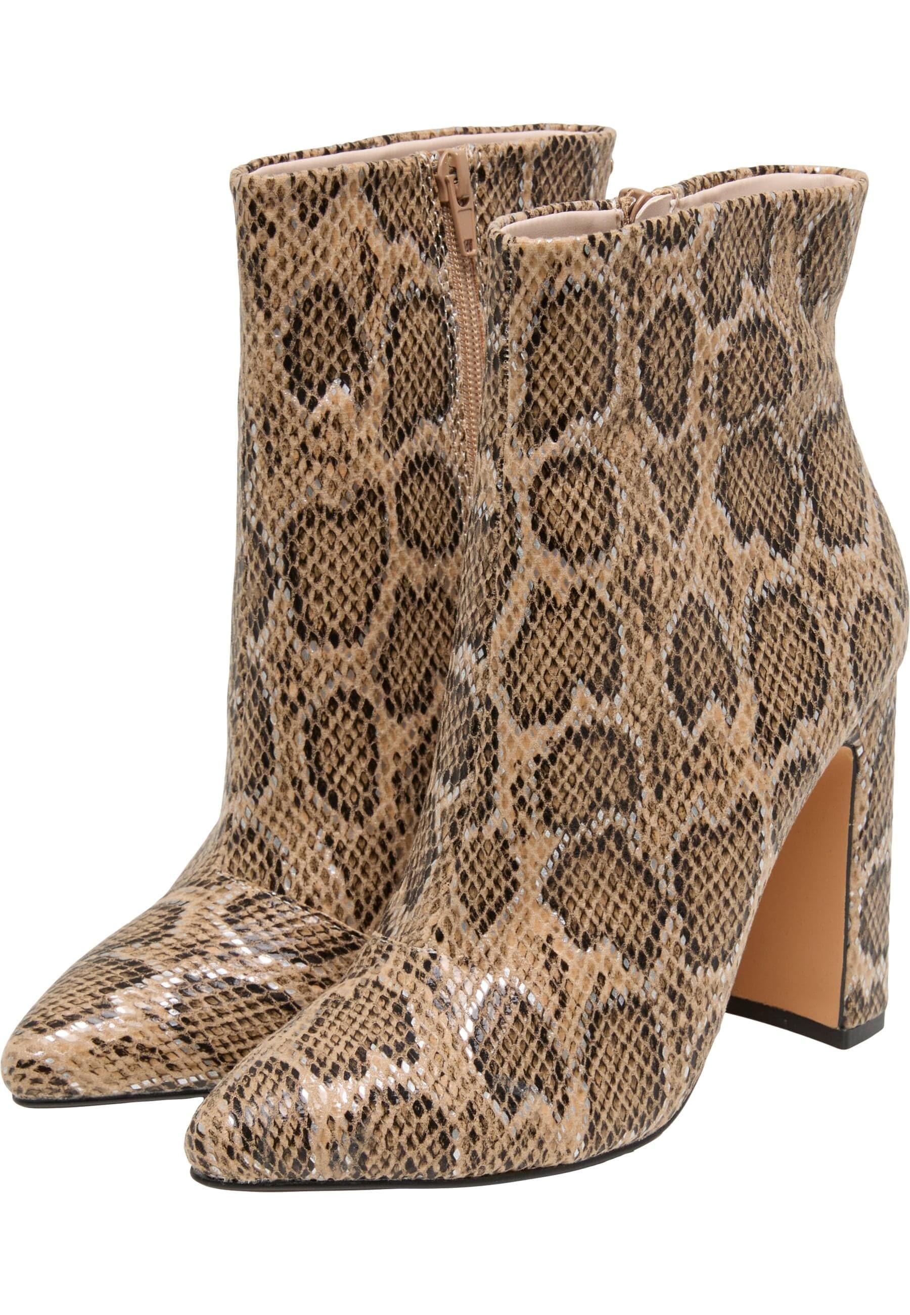 Stiefel BUFFALO "Buffalo JULY ANKLE BOOTIE - VEGAN SUEDE", Damen, Gr. 37, cream, beige snake, Kunstfaser, Schuhe Stiefel