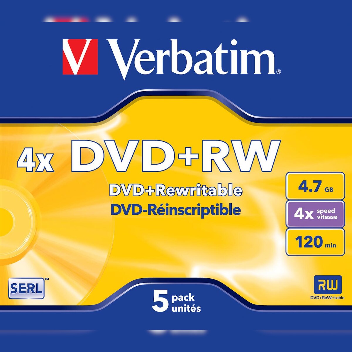 Verbatim 43229 Verbatim DVD+RW 4,7 GB 5er JC Image