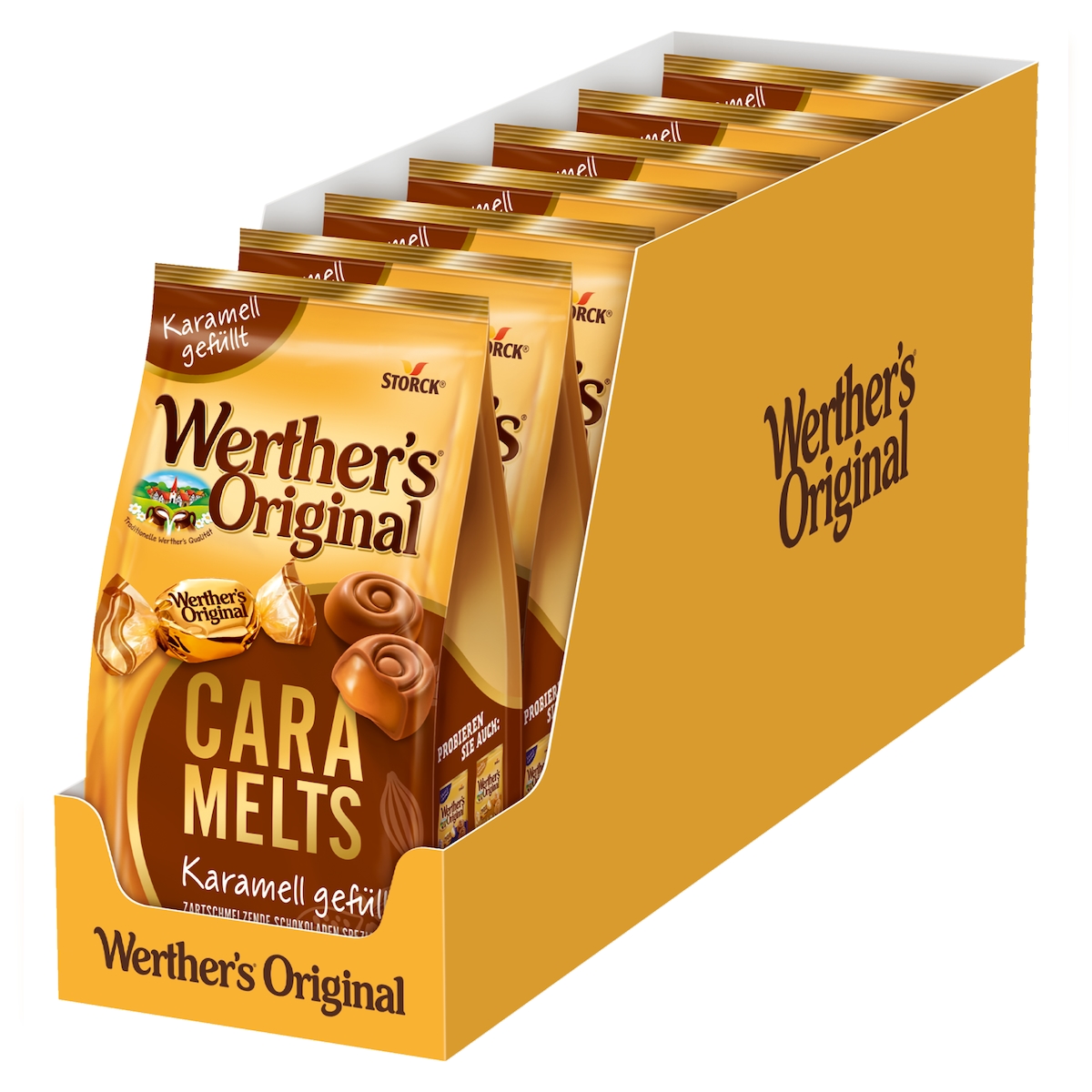 Werther's Original Caramelts (Karamell gefüllt) 7 x 153g (1,071 kg) Image