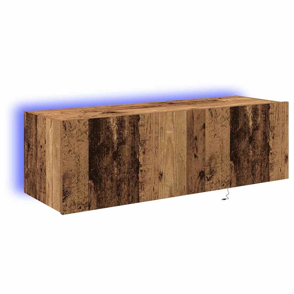 vidaXL TV-Wandschrank 2 pcs Altholz 100 x 35 x 31 cm Holzwerkstoff Image