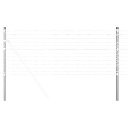 vidaXL Zaunpfosten 12 pcs Silber 80 cm Pulverbeschichteter Stahl Image