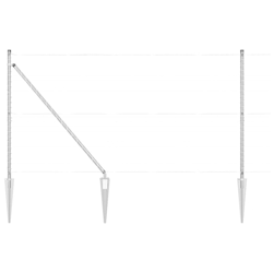 vidaXL Zaunpfosten 7 pcs Silber Ø32mm 140 cm Verzinkter Stahl Image