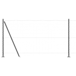 vidaXL Zaunpfosten 7 pcs Grau Ø32mm 130 cm Verzinkter Stahl Image