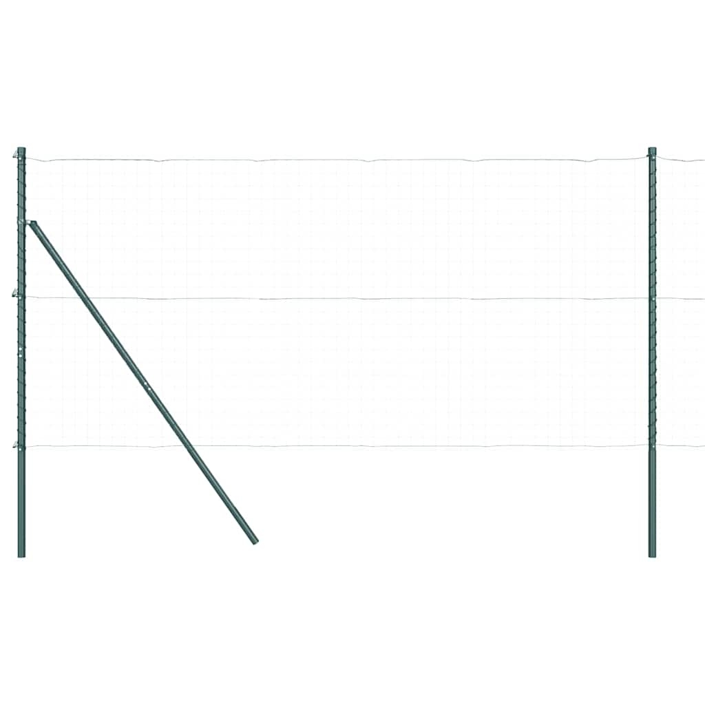 vidaXL Zaunpfosten Sonstiges 26 pcs Grün 3,2 x 3,2 x 210 cm Stahl Image