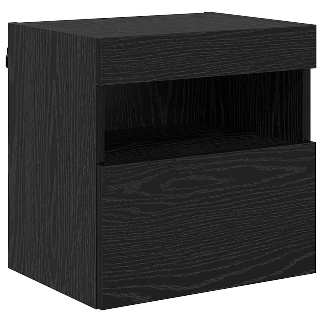 vidaXL TV-Wandschrank Schwarz Eichen-Optik 40 x 30 x 40 cm Image