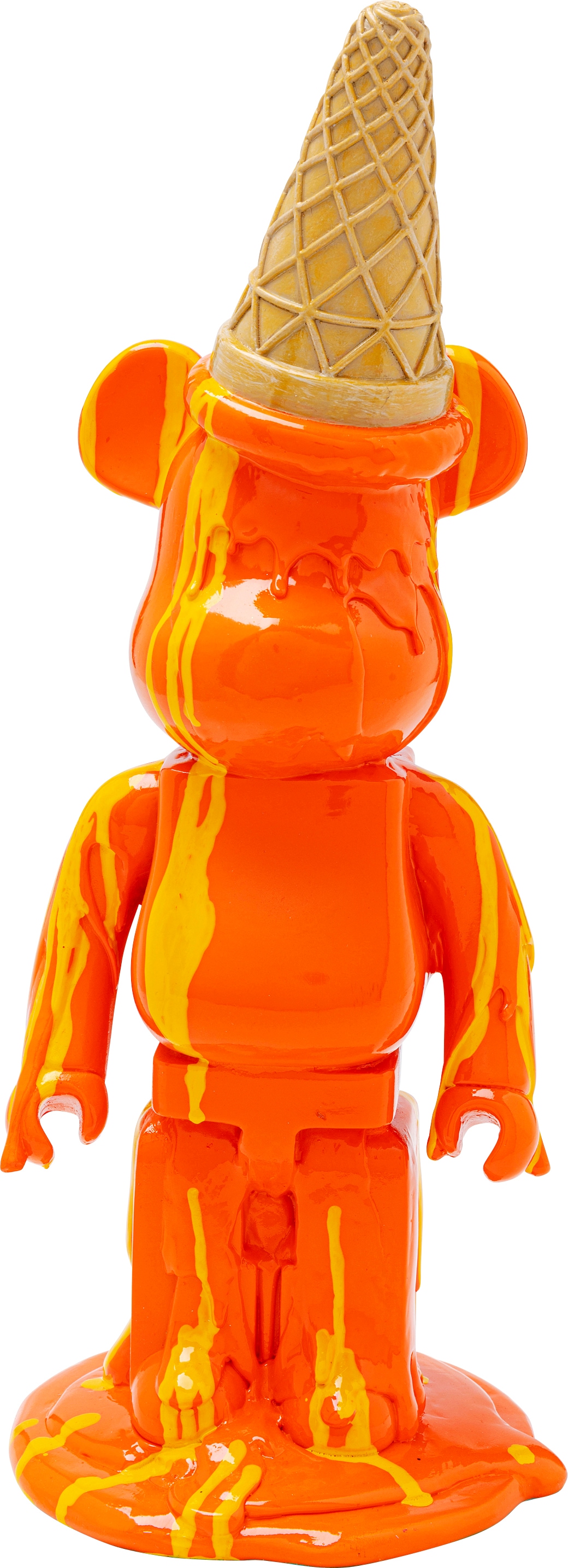 Dekofigur KARE DESIGN "Deko Figur Gelato Bear", orange, B:16cm H:39,5cm T:14,5cm, Polyresin, Dekofiguren