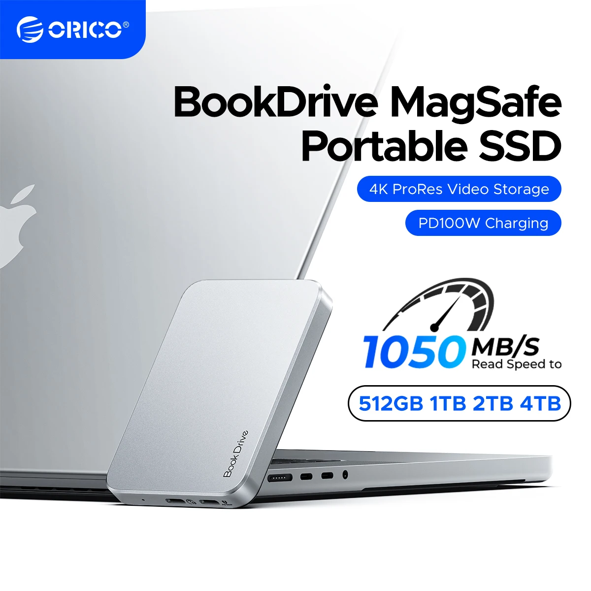 ORICO SSD externe magnétique pour Macbook PRO PD100W charge 4K ProRes HDR, 1000 mo/s USB 3.2 lecteur externe pour tablettes ordinateurs portables