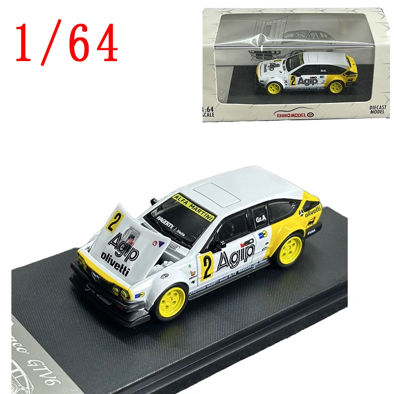 RM Diecast 1/64 Maßstab Alfa Romeo Legierung Modellauto Alfa Romeo Gtv6 Spielfahrzeuge Display Collection Hobby Originalverpackung