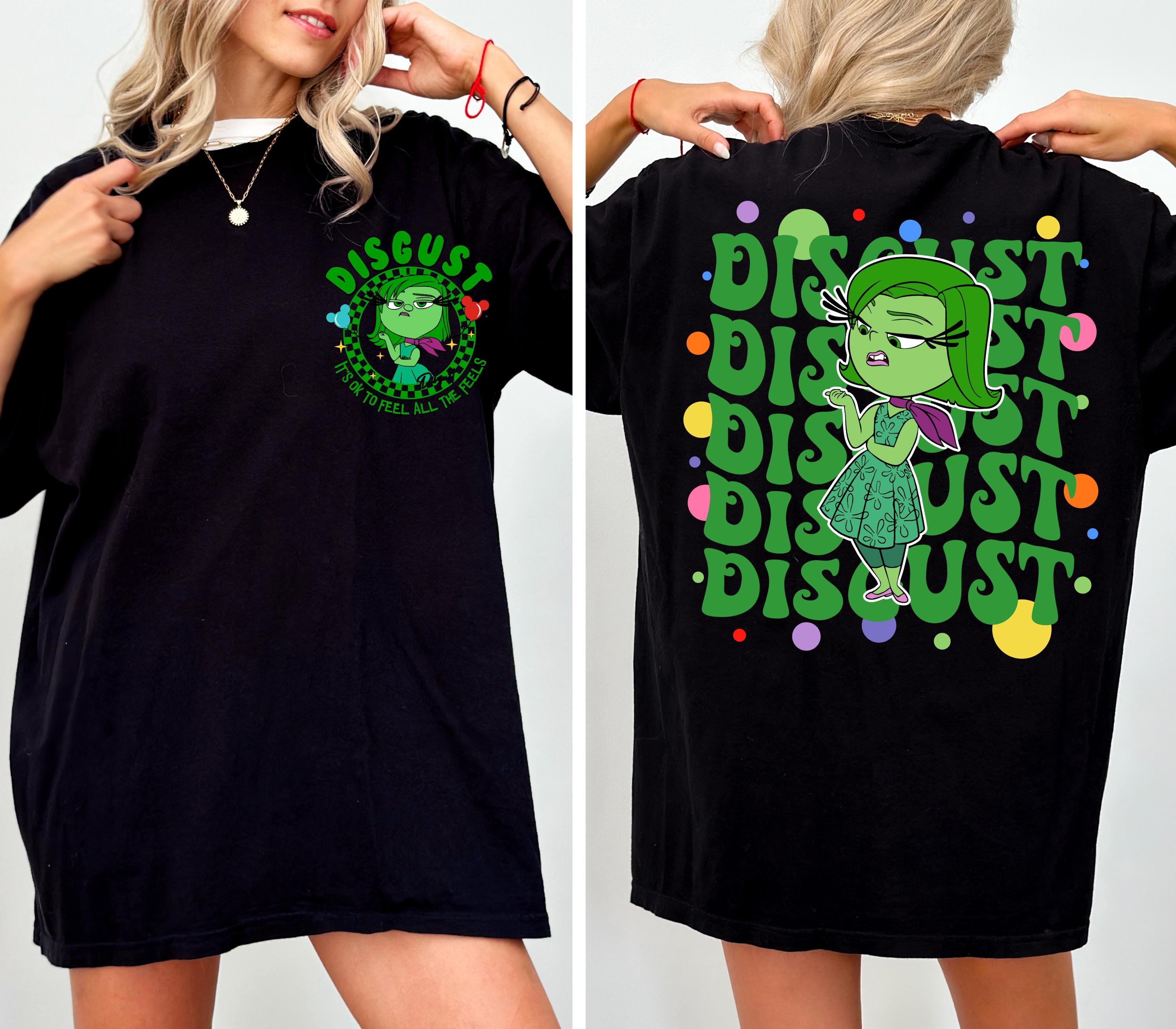 Maglietta Inside Out Disgust Comfort Colors , Maglietta Disney Inside Out, Maglietta Disney Family, Maglietta It's Ok to Feel, Maglietta Joy-Sadness-A