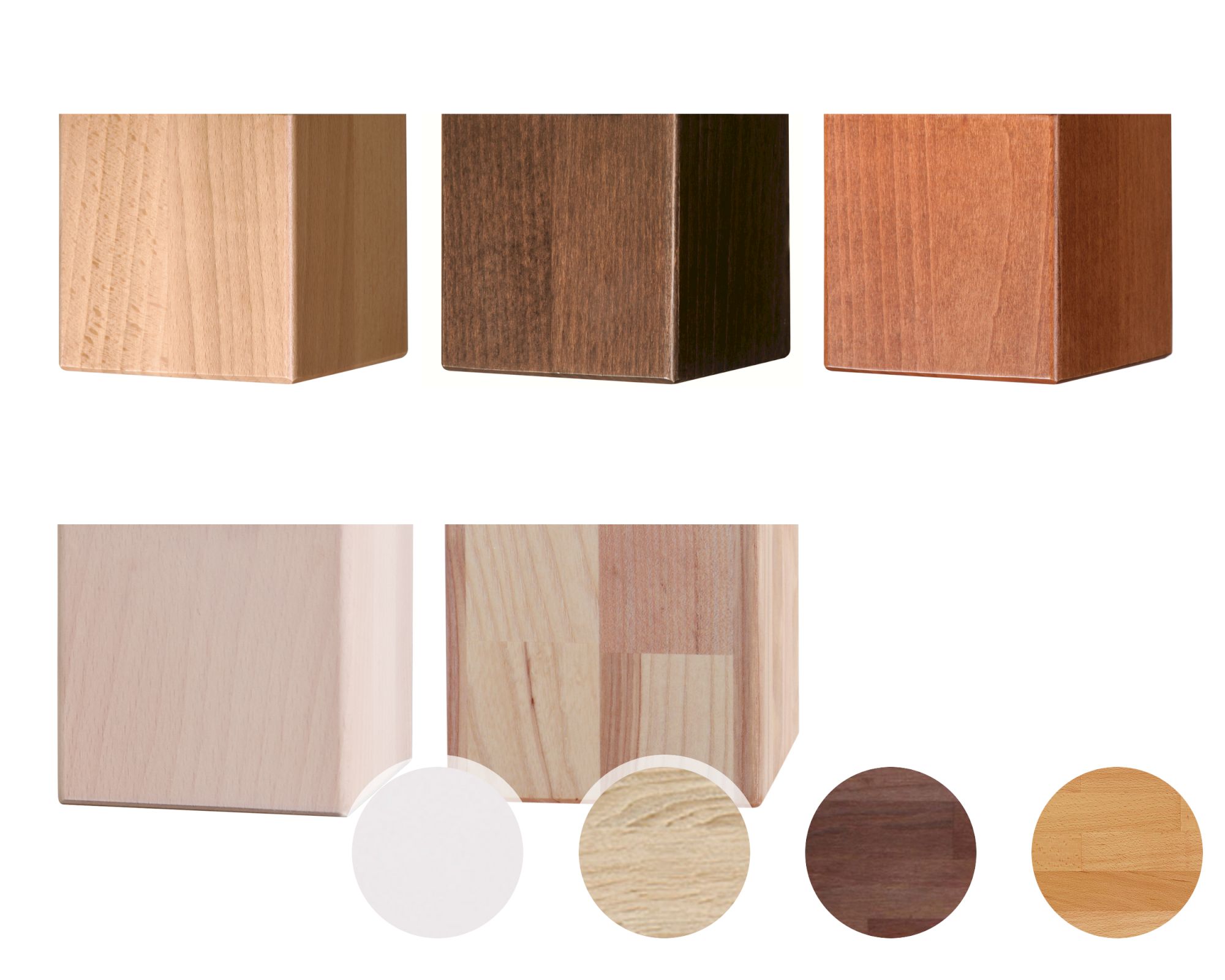 Hasena Top-Line Füsse Ivio 4er-Set / 20 cm / Eiche sägerauh natur Nachbildung Image