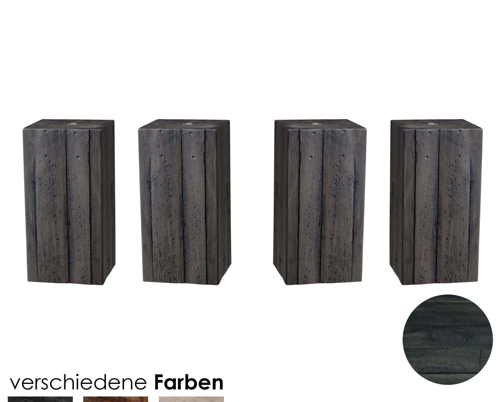 Hasena Factory-Line Füsse Ivio 4er-Set / 20 cm / Eiche sägerauh natur Nachbildung Image