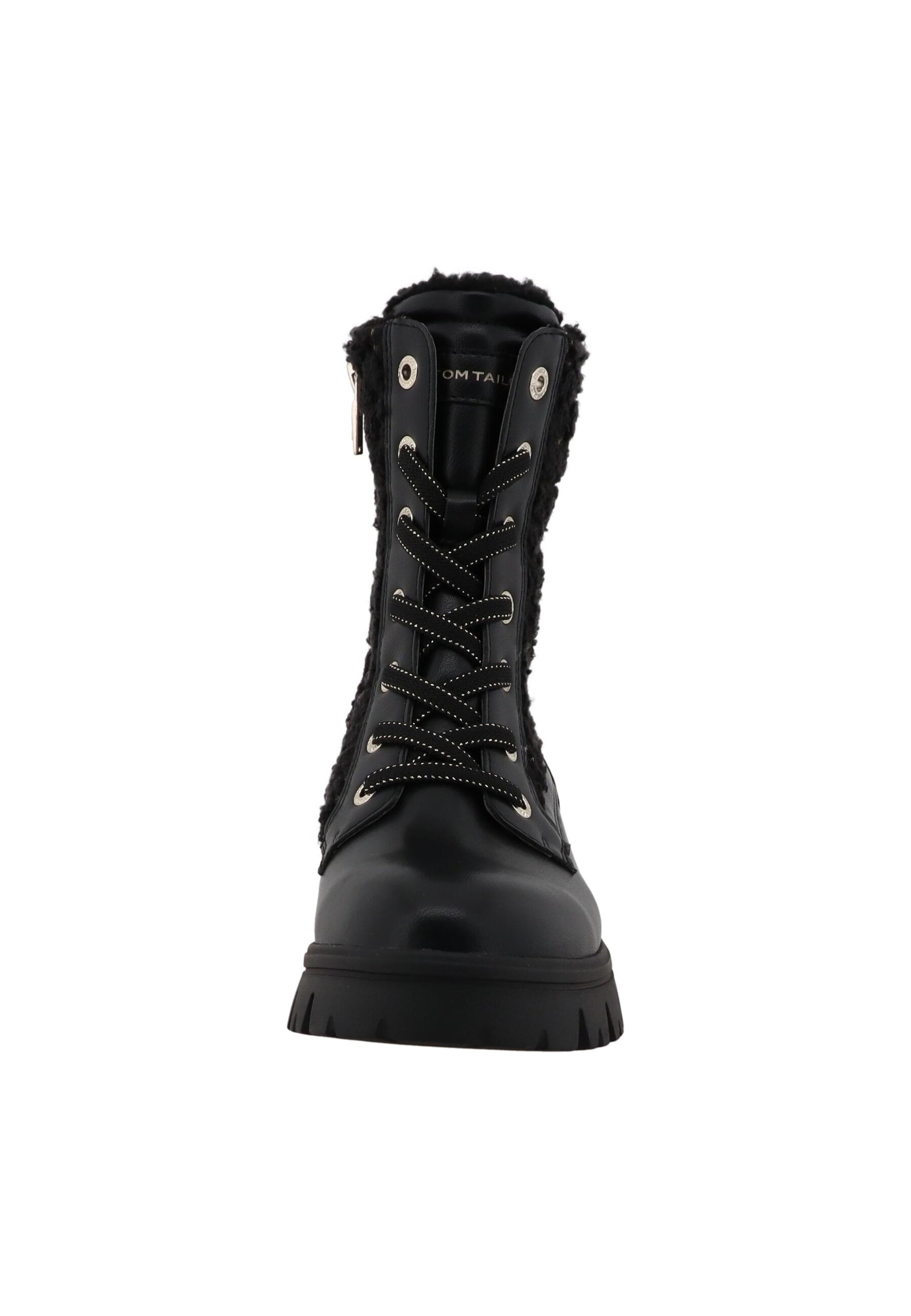 Stiefel TOM TAILOR "Tom Tailor Winter Boots", Damen, Gr. 38, schwarz, unifarben, Schuhe Stiefel