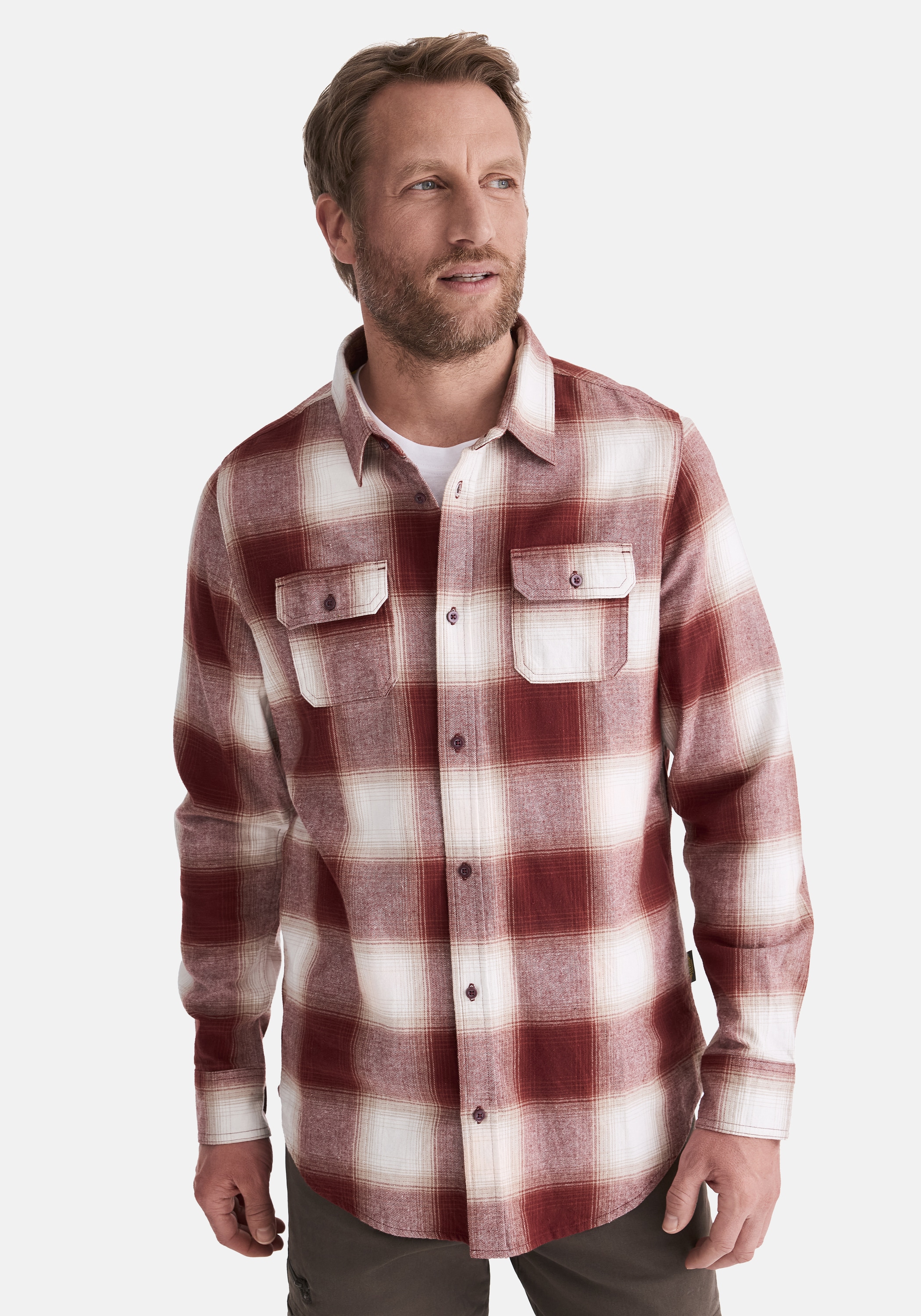 Flanellhemd HERO BY JOHN MEDOOX "HARRY Karohemd", Herren, Gr. XXL, US-Größen, rot (rot check), Flanell, 100% Baumwolle, regular fit, Hemden, Regular Fit Casual Funktionsmaterial für Herren