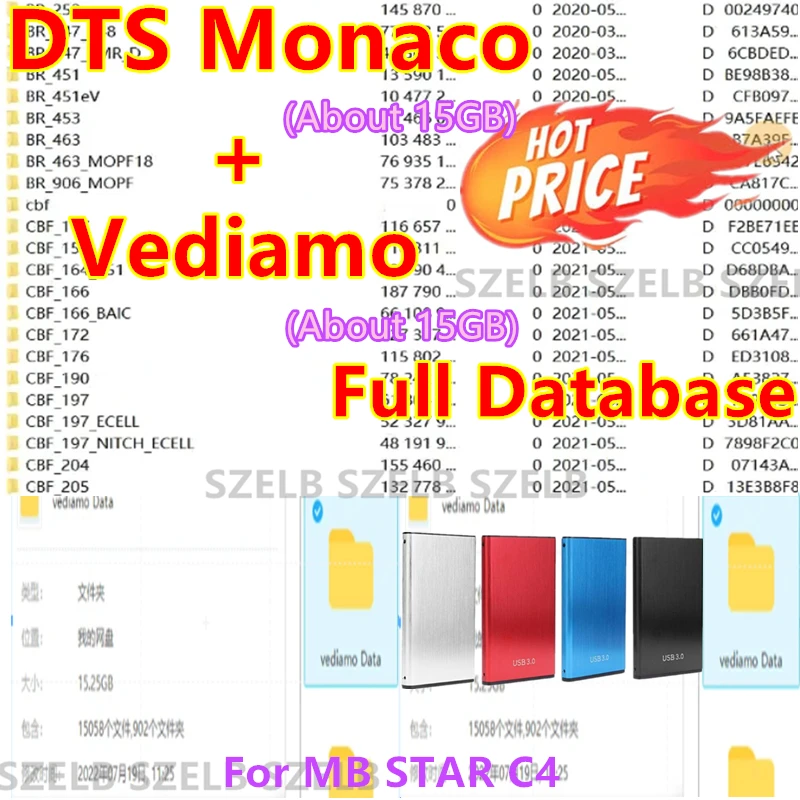 Neueste DTS Monaco V8.16 Datenbank und VEDIAMO 5.01.01 Datenbank für MB Star C4 C5 Tool, senden per Download-Link Image