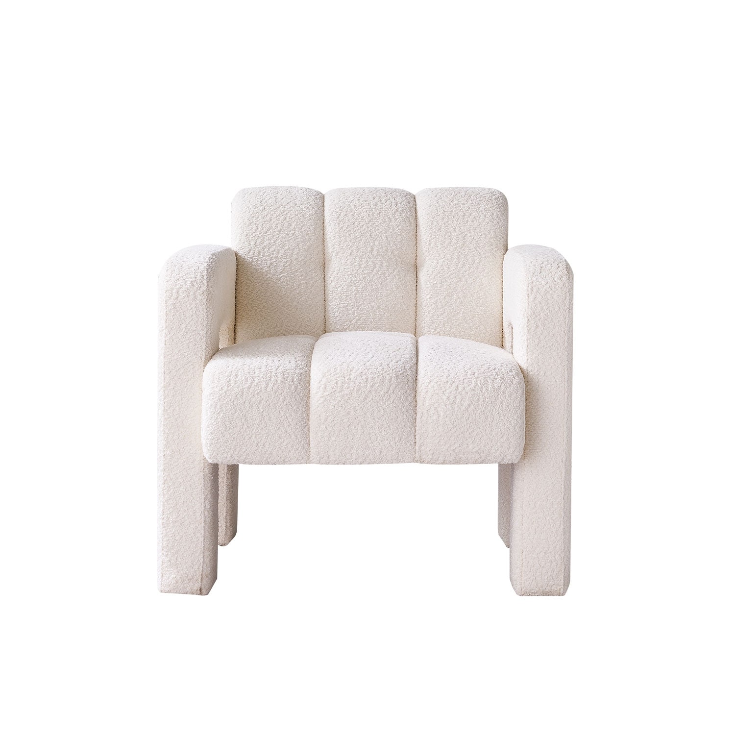 Unique Upholstered Armchair Side Chair, Beige Lounge Chair Dining Chair Sofa Chair Accent Chair for Living Room Bedroom