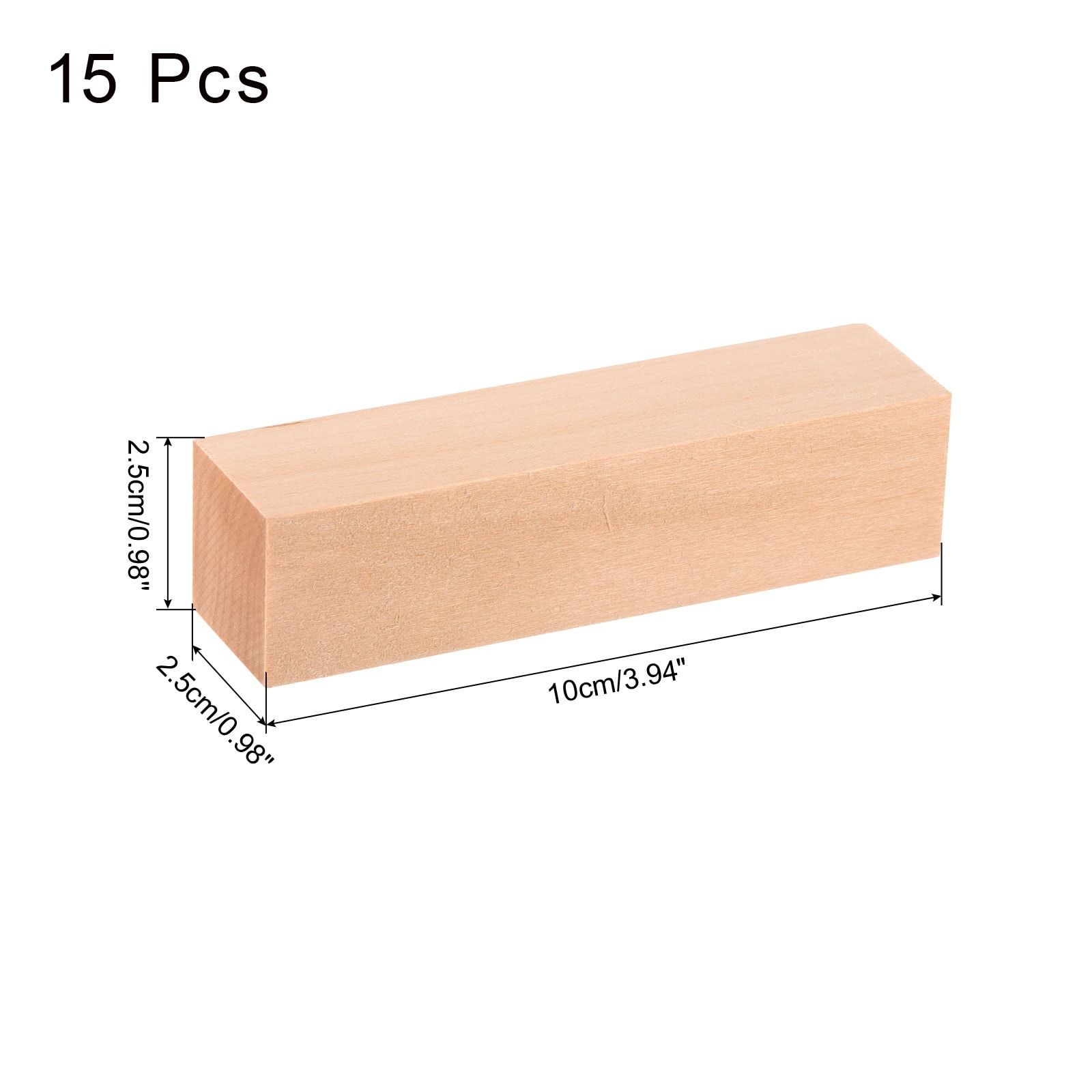 Basswood Carving Block, Square Wooden Dowels Blocks for DIY, Arts Decoration, Hand Carved - Brown