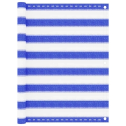 vidaXL Balkon-Sichtschutz Blau und Weiß 90x400 cm HDPE Image