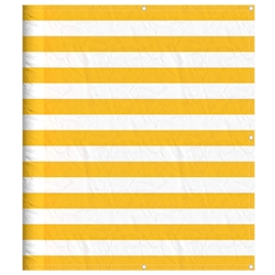 vidaXL Balkon-Sichtschutz Gelb und Weiß Gestreift 120x800 cm Image