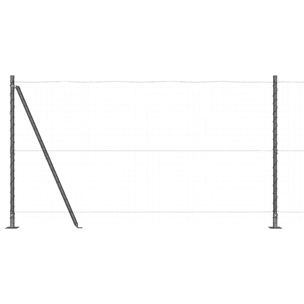 vidaXL Zaunpfosten Sonstiges 26 pcs Grau 3,2 x 3,2 x 68,5 cm Stahl Image