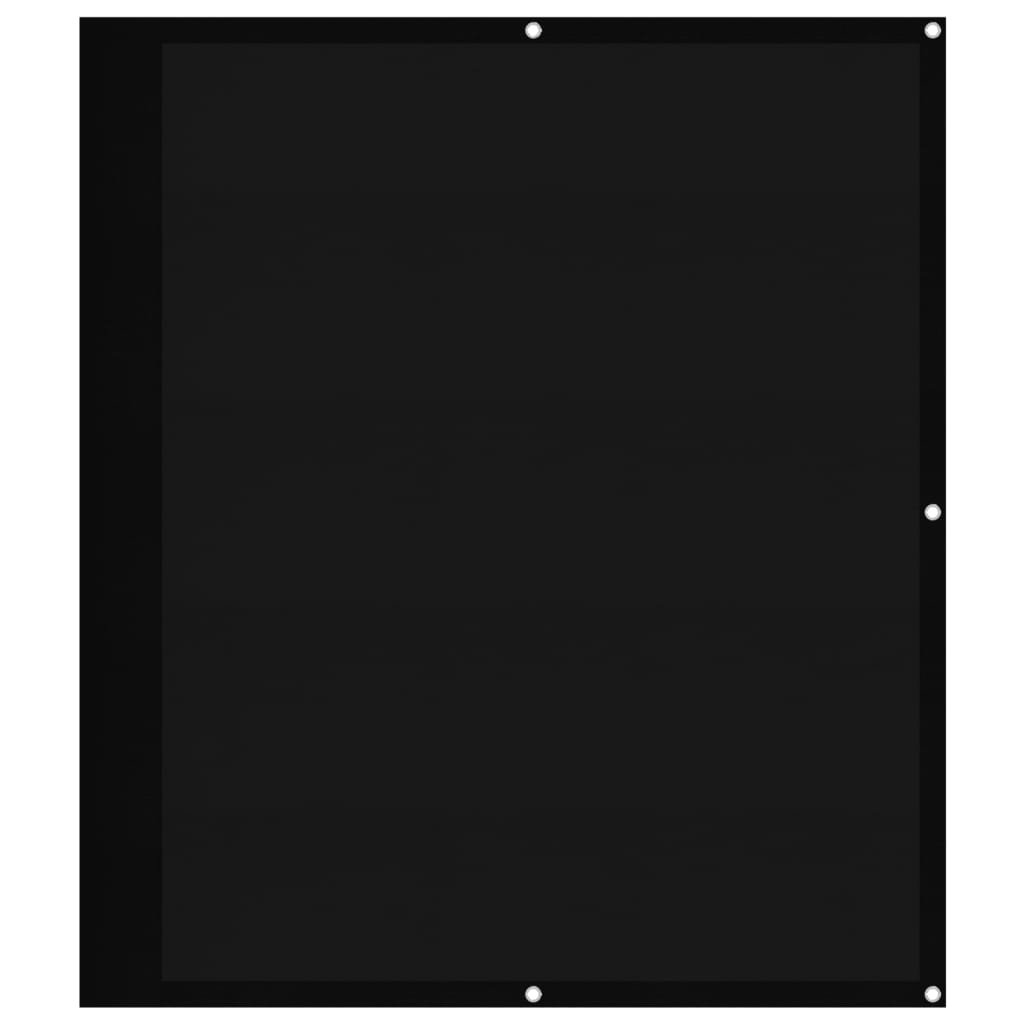 vidaXL Balkon-Sichtschutz Schwarz 120x700 cm 100 % Polyester-Oxford Image