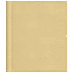 vidaXL Balkon-Sichtschutz Sandfarben 120x400 cm 100% Polyester-Oxford Image