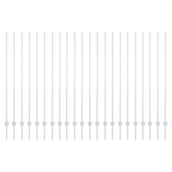 vidaXL Zaunpfosten 44 pcs Silber 200 cm Stahl Image