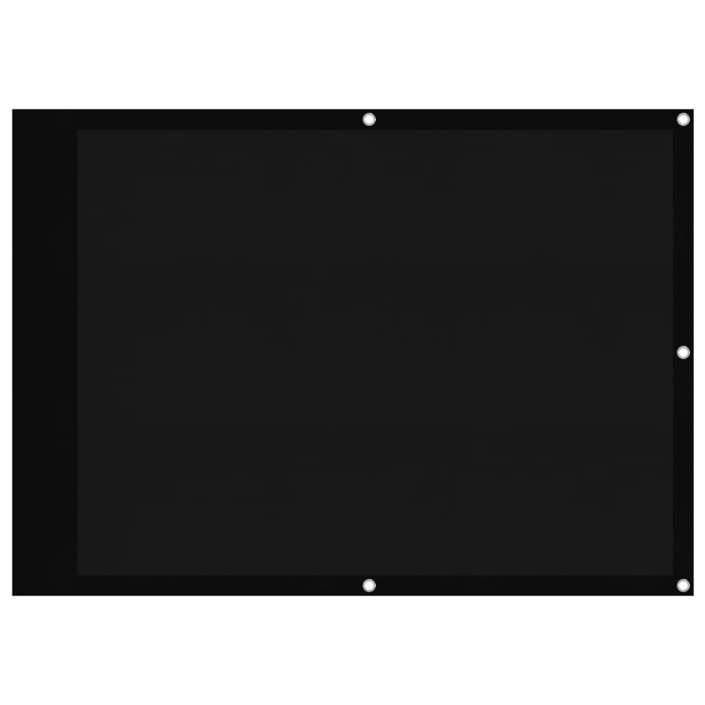 vidaXL Balkon-Sichtschutz Schwarz 75x800 cm 100 % Polyester-Oxford Image