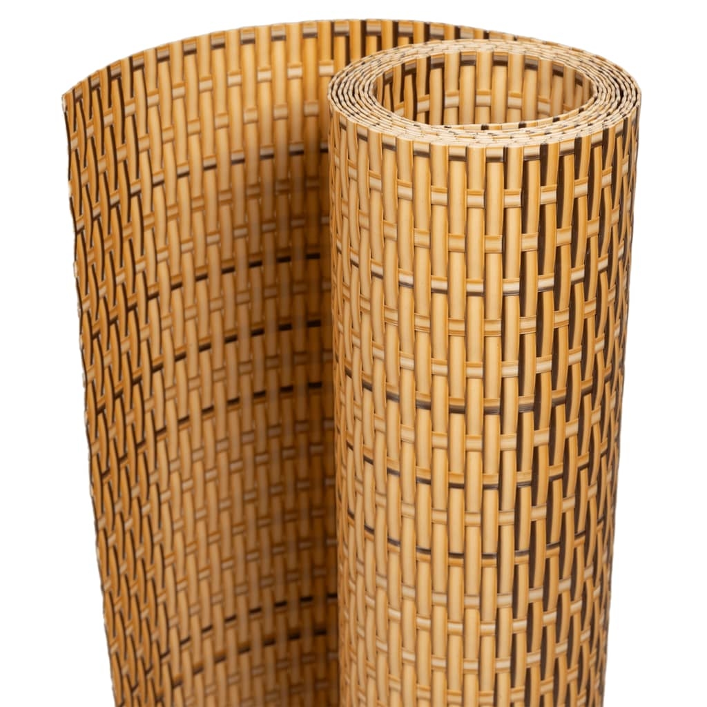 vidaXL Balkon-Sichtschutze 10 Stk. Hellbraun 255x19 cm Poly Rattan Image
