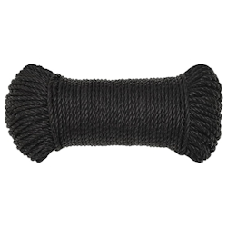 vidaXL Arbeitsseil Schwarz 8 mm 500 m Polypropylen Image