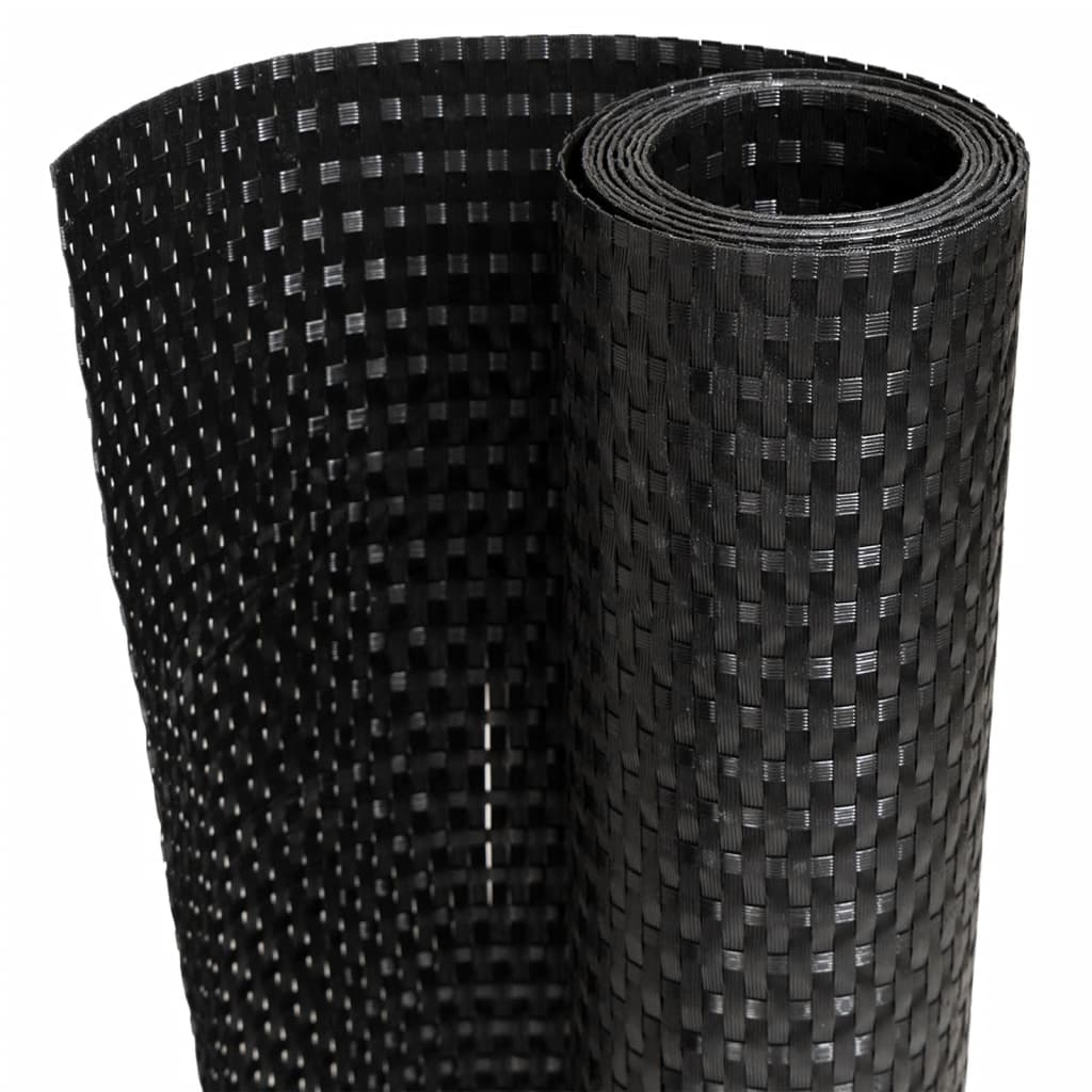 vidaXL Balkon-Sichtschutze 5 Stk. Schwarz 255x19 cm Poly Rattan Image