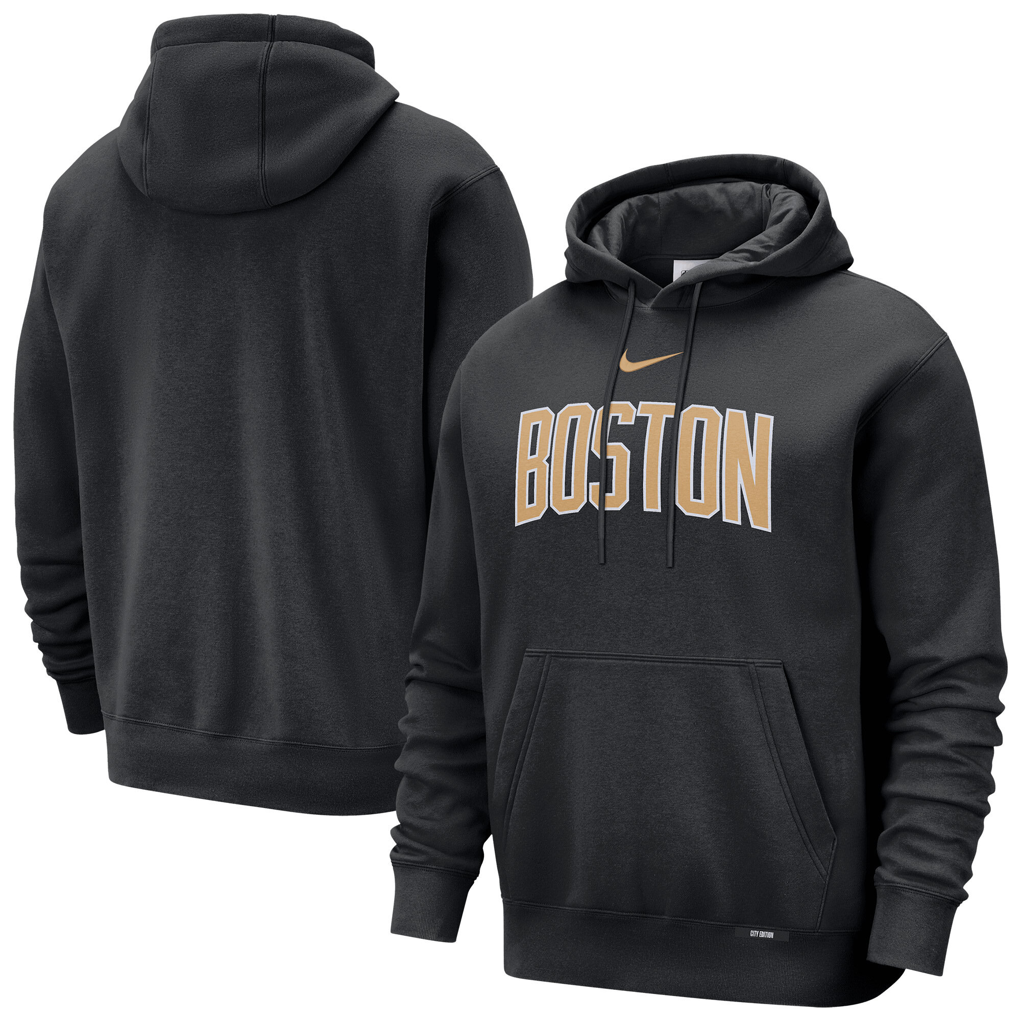 Boston Celtics Nike City Edition Club Hoodie mit Wortmarke – Herren Image