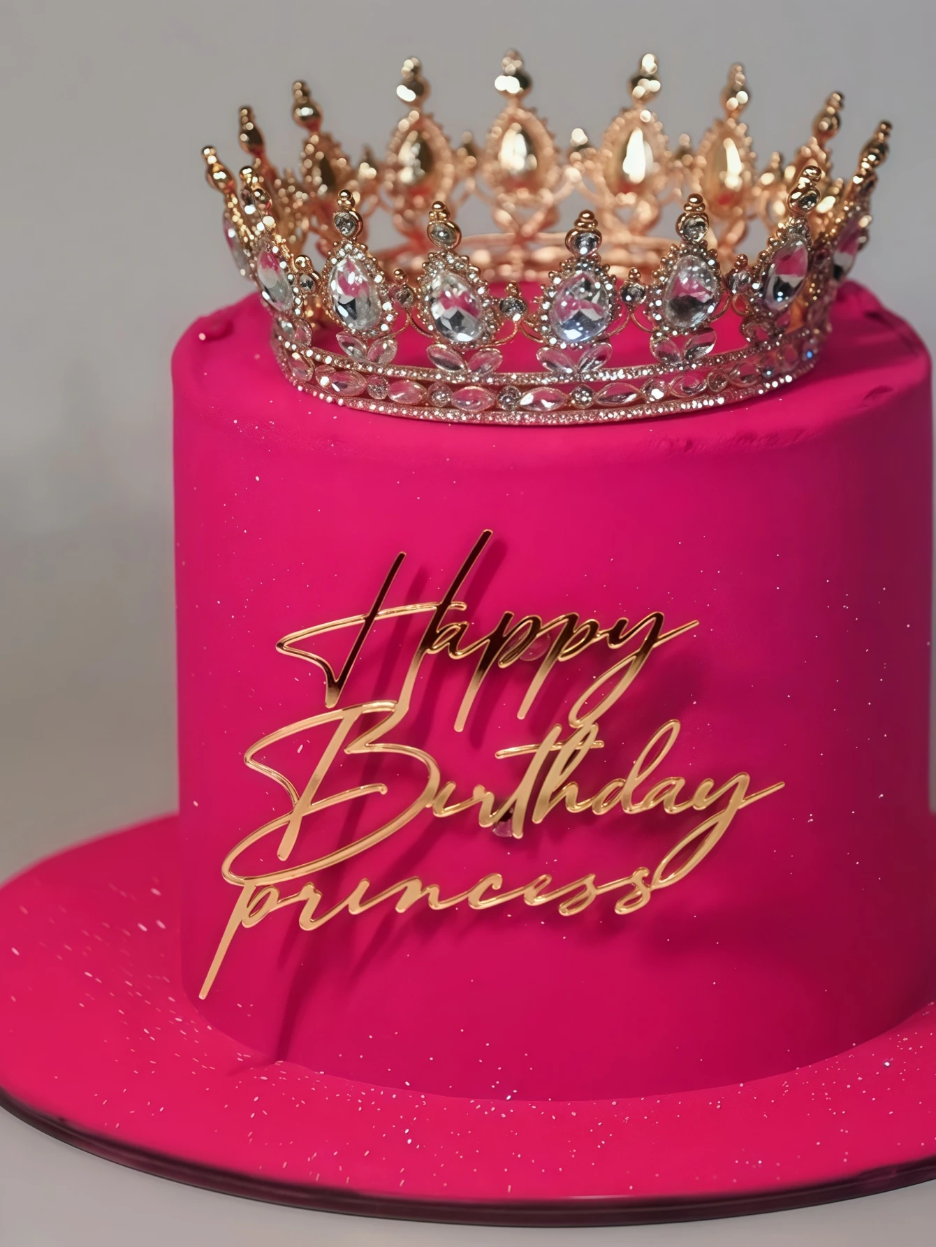 3 Stück PMMA-Kuchenaufsatz „Geburtstagsprinzessin“ – Buchstabendekoration für Geburtstagsfeiern, Backzubehör und Weihnachtsgeschenke Image