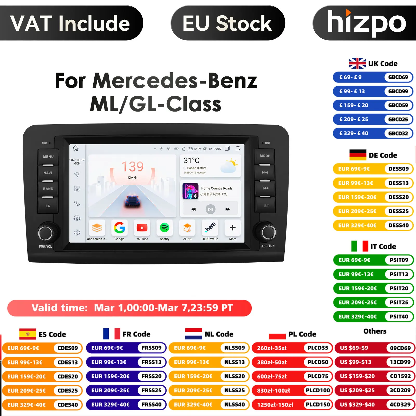 8''4g 2din android autoradio für mercedes benz ml-klasse w164 ml300 320 350 450 500 63 amg GL-X164 gl320 350 420 450 500 gps wifi Image