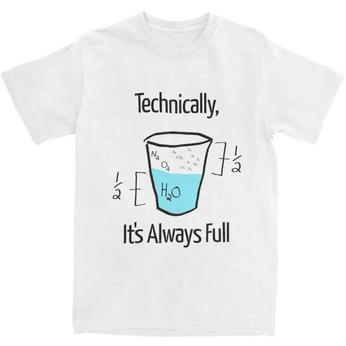 Science Is Optimistic T-Shirts Technisch It Is Always Full Klassisch bedrucktes T-Shirt Lässige, bequeme Baumwoll-Kinderbekleidung Image
