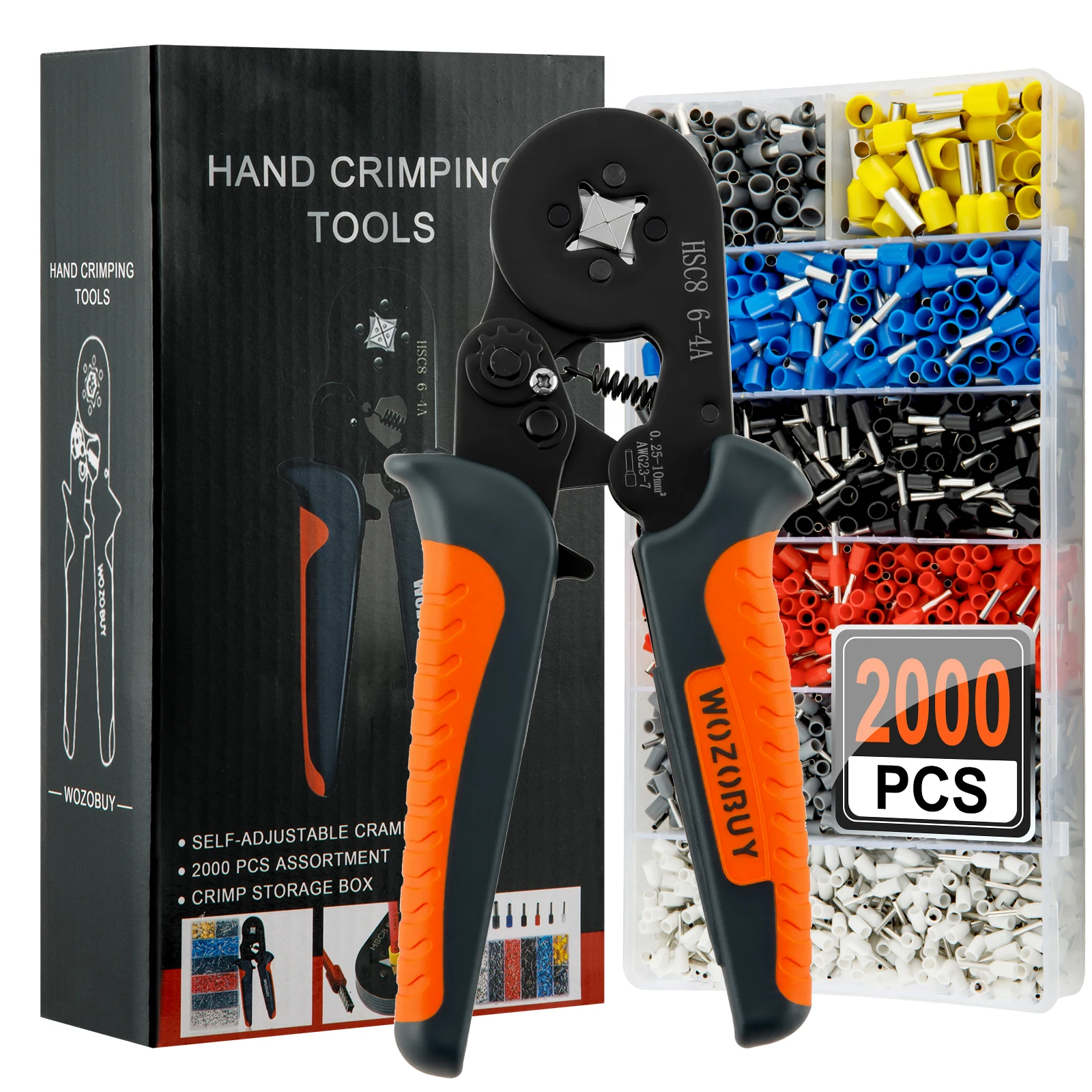 Ferrule Crimpen Werkzeug HSC8 6-4/6-6 Elektrische Crimper Zange Für Draht Ende Crimp Rohr Terminals Elektrische Schaltung Reparatur Image