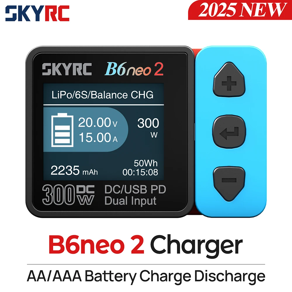 NEUES SKYRC B6neo 2 Smart Charger Multifunktions-Smart-Ladegerät DC 300 W PD 80 W LiPo/LiFe/Lilon/LiHV/NiMH/NiCd/Pb-Ladegerät Image