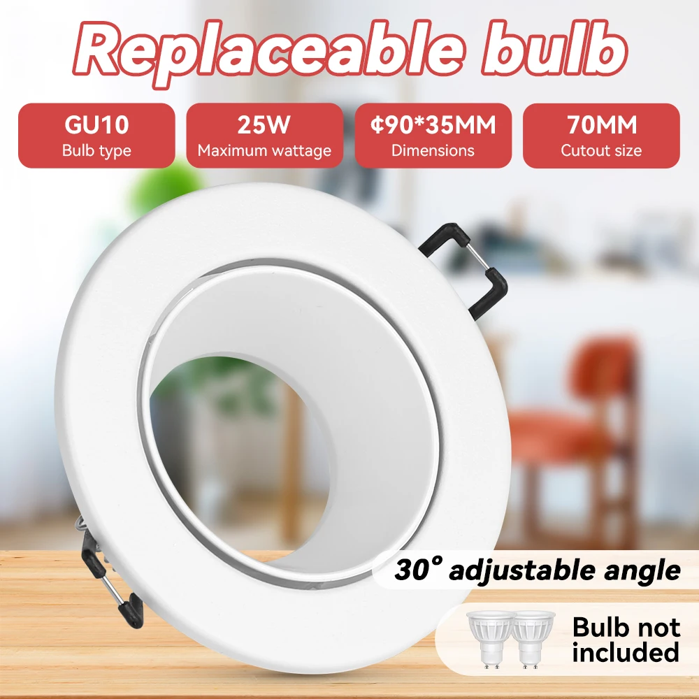 Einbau-LED-Downlight GU10 Spot LED-Deckenbeleuchtung für Küche Schlafzimmer Lampe Badezimmer Wasserdichtes Downlight LED-Strahler
