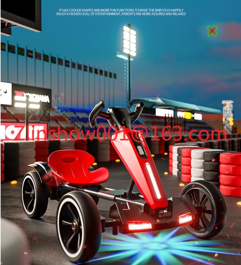 2025 pliable bébé Karting 6v voiture électrique pour enfants 4 roues hors route électrique Go Kart avec lumière