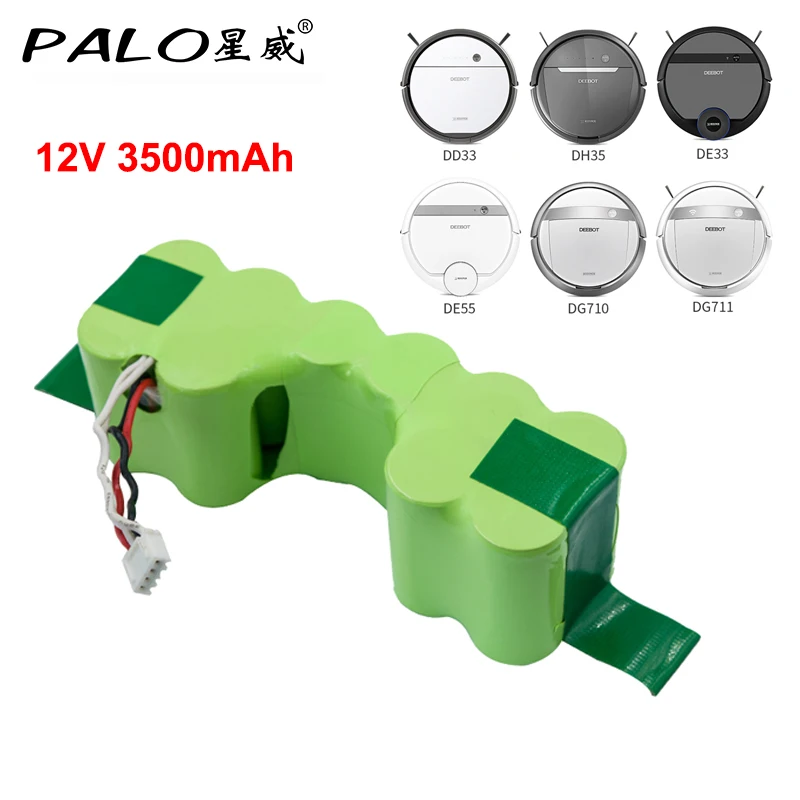 PLAO 12V 3500mAh Ni-Mh Akku für Ecovacs Deebot DE33 DE35 DE55 DE5G DM87 DM88 DG710 OZMO 902 901 610 Robotic Staubsauger Image