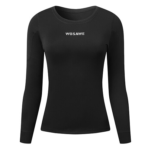 Damen Radtrikot Downhill-Trikot Einfarbig Langarm Fahhrad Trainingsanzug Trikot Oberteil mit 3 Gesäßtaschen Mountainbike MTB Straßenradsport Warm Schnelltrocknend Feuchtigkeitsableitend Bequem Sport Image