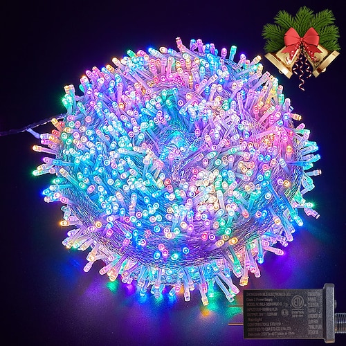 Baum dekorative Lichterkette Weihnachtslichter 8 Funktionen Niederspannung Sicherheit Stecker für Feiertags-Hochzeitsfeier Atmosphäre dekorative Lichter Requisiten 10/20/30/50/100 Meter Image