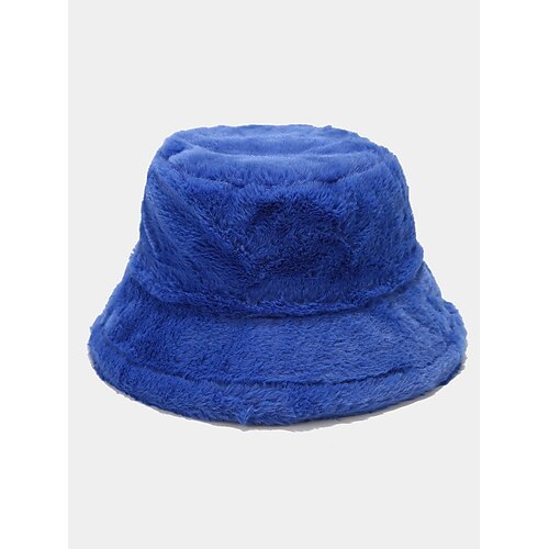 Weihnachtlicher Damen-Bucket-Hat aus Kunstpelz, weich und kuschelig, in verschiedenen Farben erhältlich – das perfekte Weihnachtsgeschenk Image