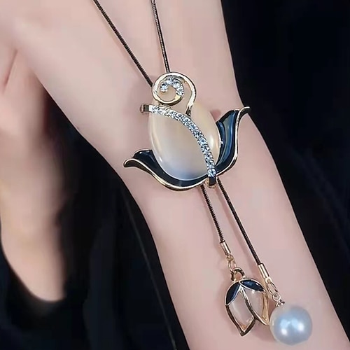 1 Stück Anhänger Halskette Halskette For Damen Straße Geschenk Täglich Legierung Tropfen Blume