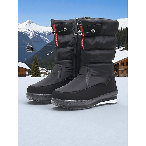 Wasserdichte Damen-Winterstiefel – warme, rutschfeste Schneestiefel für kaltes Wetter, stylisches Winterschuhwerk für Outdoor-Aktivitäten Image