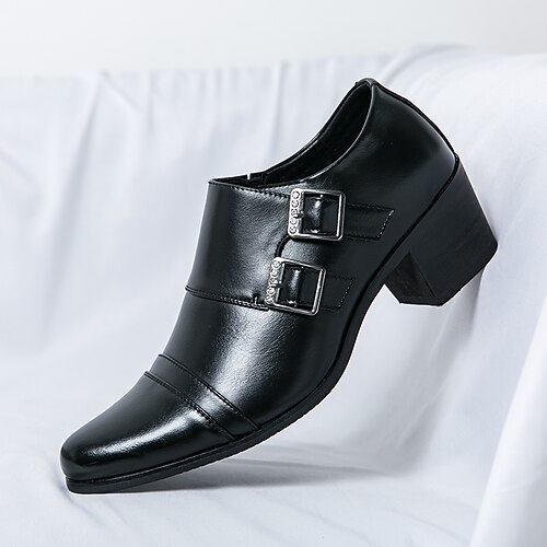Herren-Monk-Strap-Schuhe in Schwarz und Gold mit Krokodilmuster – hochwertiges Kunstleder, luxuriöses Design mit Doppelschnallen, perfekt für formelle Anlässe, Hochzeiten und Geschäftstreffen. Image