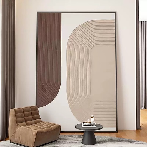 Mintura, handgefertigte abstrakte Ölgemälde auf Leinwand mit Struktur, moderne Wanddekoration für Ihr Zuhause, gerollt, rahmenlos, ungespannt. Image